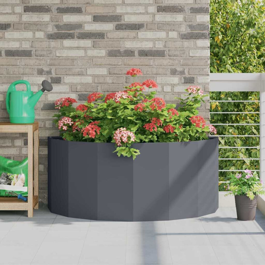 vidaXL Plantenbak Antraciet 120 x 60 x 50 cm Staal afbeelding 1
