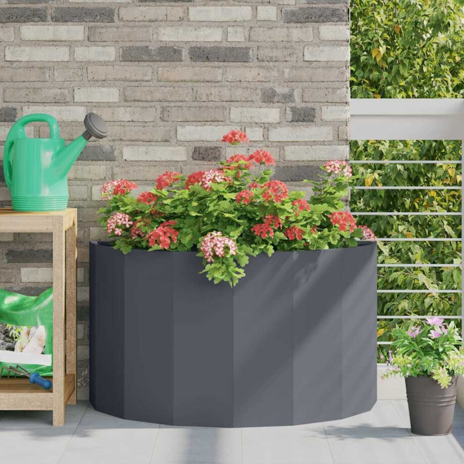 vidaXL Plantenbak Antraciet 90 x 45 x 50 cm Staal vidaXL Plantenbak Antraciet 90 x 45 x 50 cm Staal afbeelding 1