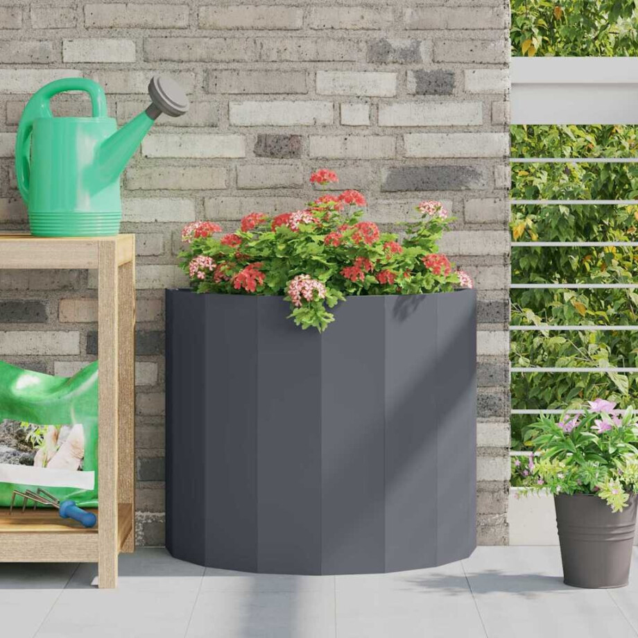 vidaXL Plantenbak Antraciet 60 x 30 x 50 cm Staal afbeelding 1