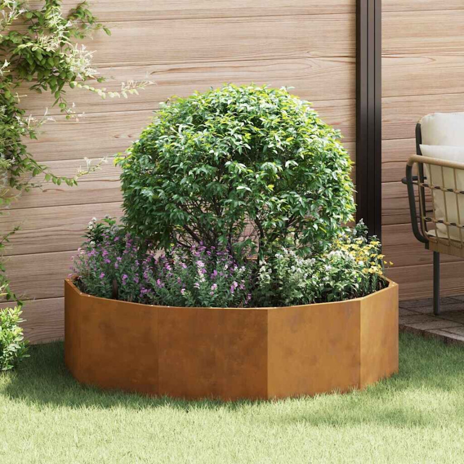 vidaXL Plantenbak Roestig 120 x 120 x 35 cm Cortenstaal afbeelding 1
