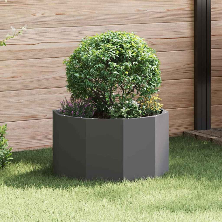 vidaXL Plantenbak Zwart 60 x 60 x 35 cm Staal vidaXL Plantenbak Zwart 60 x 60 x 35 cm Staal afbeelding 1