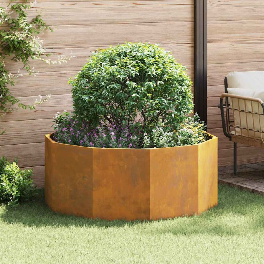vidaXL Plantenbak Roestig 120 x 120 x 50 cm Cortenstaal afbeelding 1