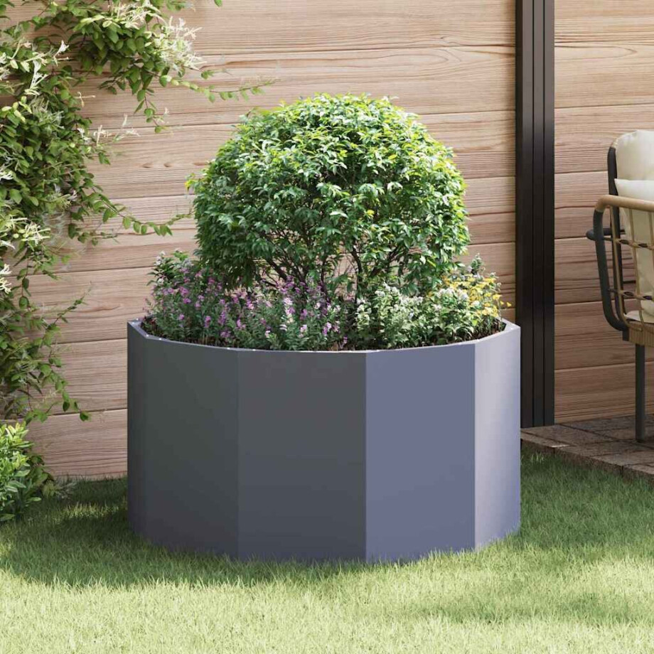 vidaXL Plantenbak Antraciet 90 x 90 x 50 cm Staal afbeelding 1