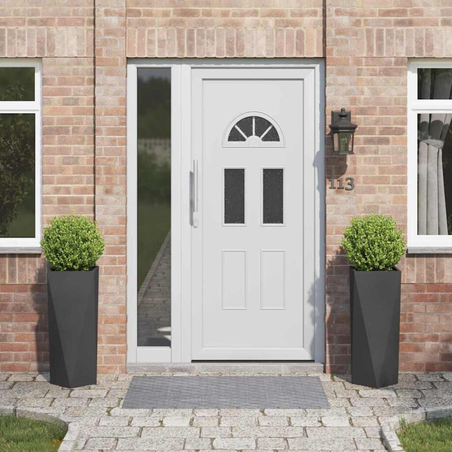 vidaXL Plantenbak 2 pcs Zwart 30 x 30 x 75 cm Staal vidaXL Plantenbak 2 pcs Zwart 30 x 30 x 75 cm Staal afbeelding 1