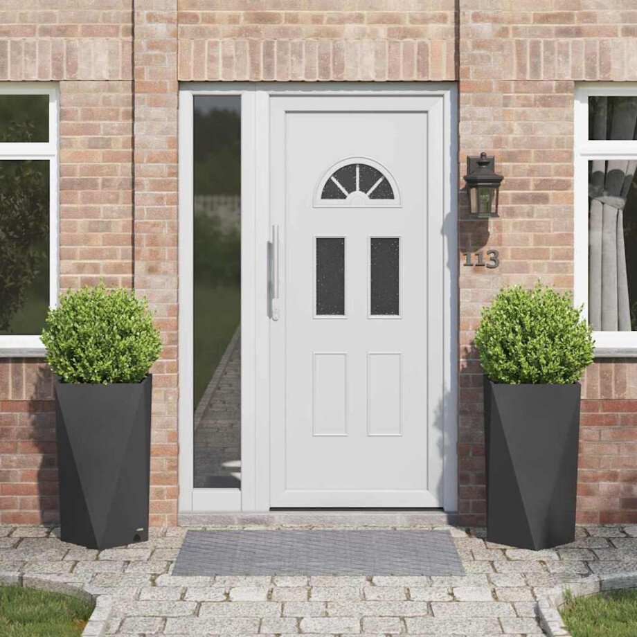 vidaXL Plantenbak 2 pcs Zwart 40 x 40 x 75 cm Staal vidaXL Plantenbak 2 pcs Zwart 40 x 40 x 75 cm Staal afbeelding 1