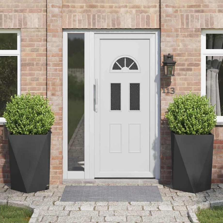 vidaXL Plantenbak 2 pcs Zwart 50 x 50 x 75 cm Staal vidaXL Plantenbak 2 pcs Zwart 50 x 50 x 75 cm Staal afbeelding 1