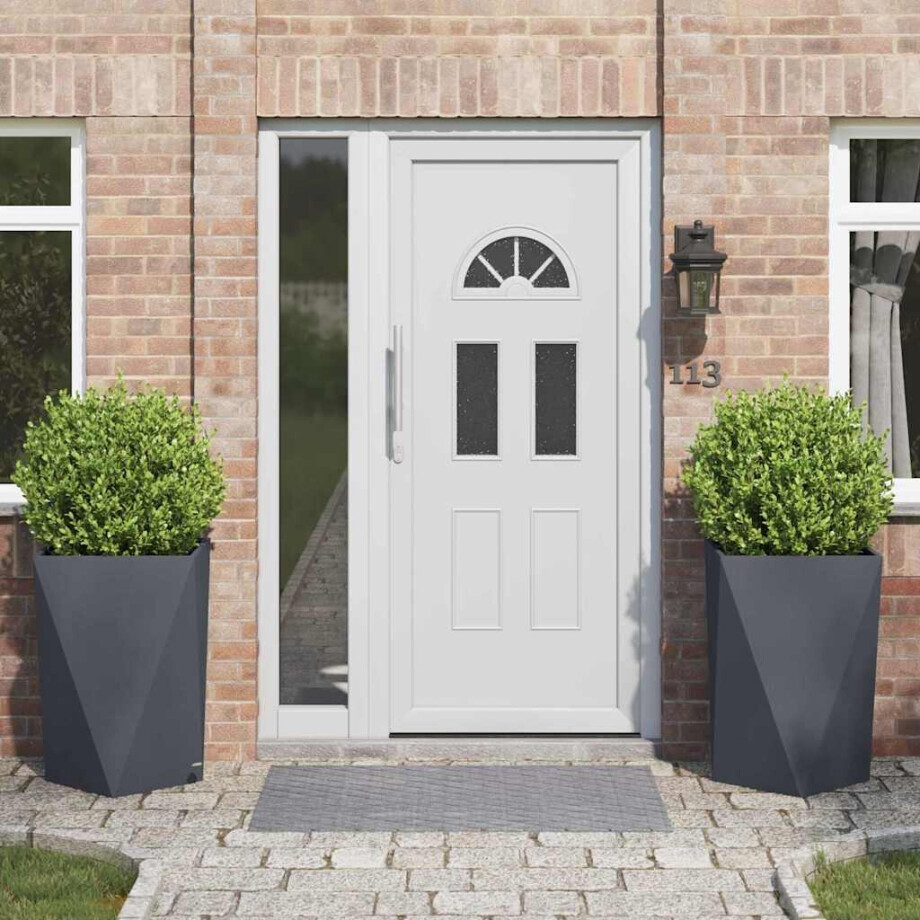 vidaXL Plantenbak 2 pcs Antraciet 50 x 50 x 75 cm Staal vidaXL Plantenbak 2 pcs Antraciet 50 x 50 x 75 cm Staal afbeelding 1