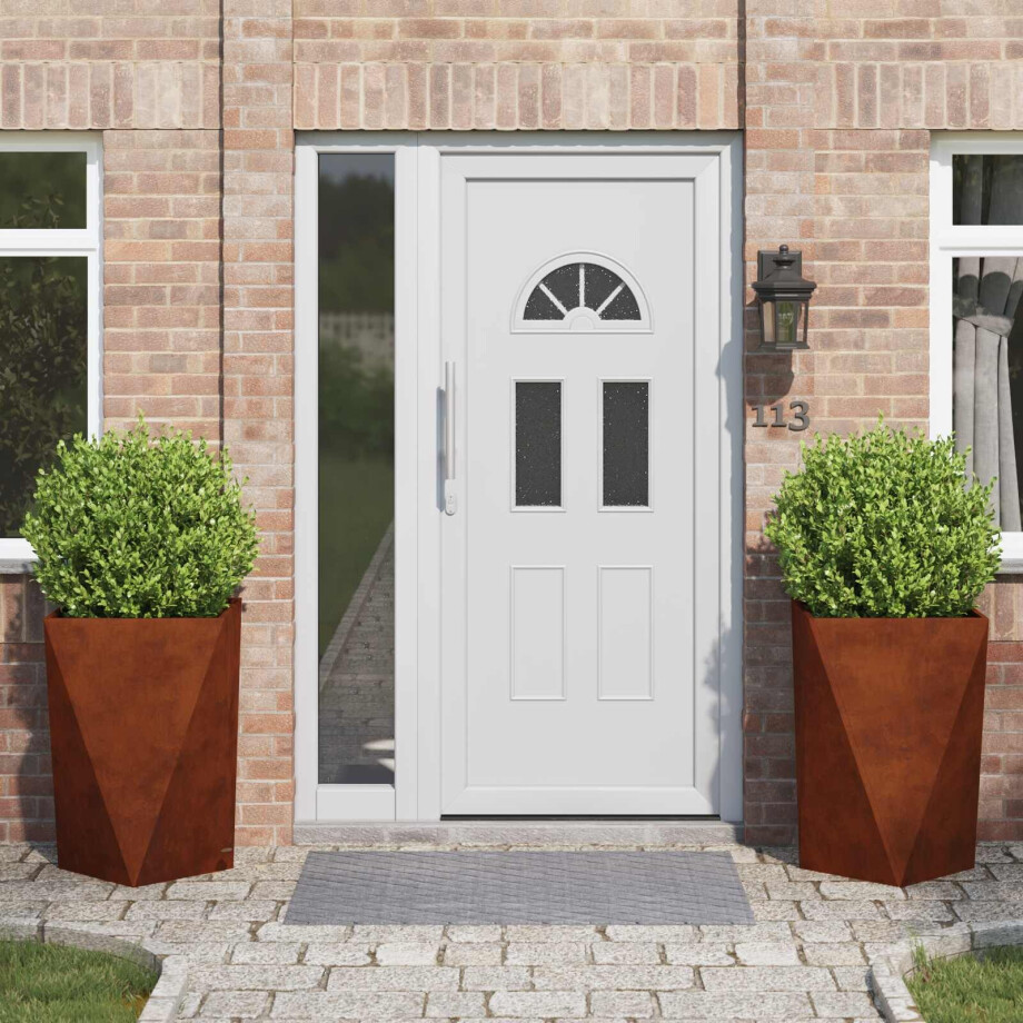 vidaXL Plantenbak 2 pcs Roestig 50 x 50 x 75 cm Cortenstaal afbeelding 1