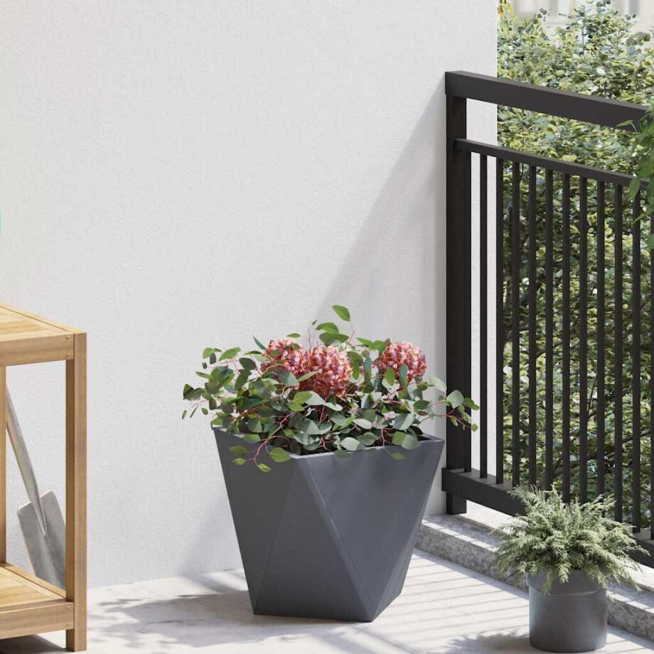 vidaXL Plantenbak Antraciet 30 x 30 x 30 cm Staal afbeelding 1