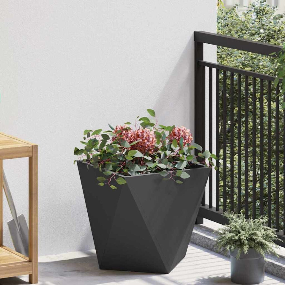 vidaXL Plantenbak Zwart 40 x 40 x 40 cm Staal vidaXL Plantenbak Zwart 40 x 40 x 40 cm Staal afbeelding 1