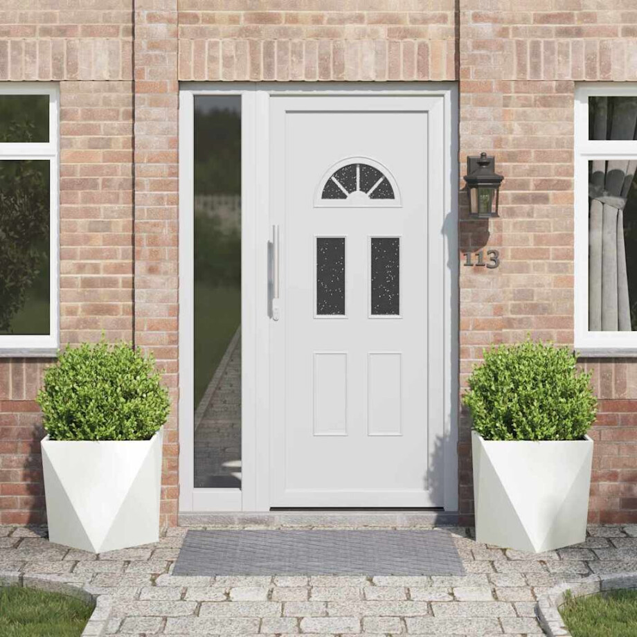 vidaXL Plantenbak 2 pcs Wit 50 x 50 x 50 cm Staal vidaXL Plantenbak 2 pcs Wit 50 x 50 x 50 cm Staal afbeelding 1