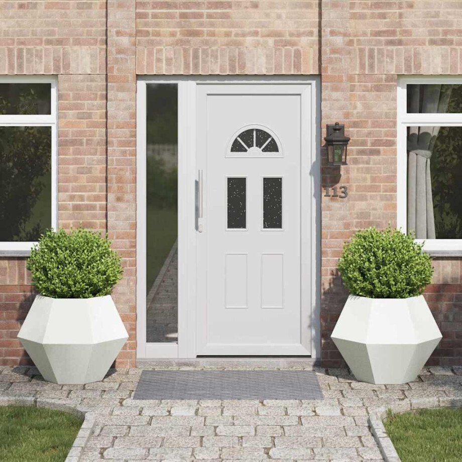 vidaXL Plantenbak 2 pcs Wit 75 x 75 x 60 cm Staal vidaXL Plantenbak 2 pcs Wit 75 x 75 x 60 cm Staal afbeelding 1