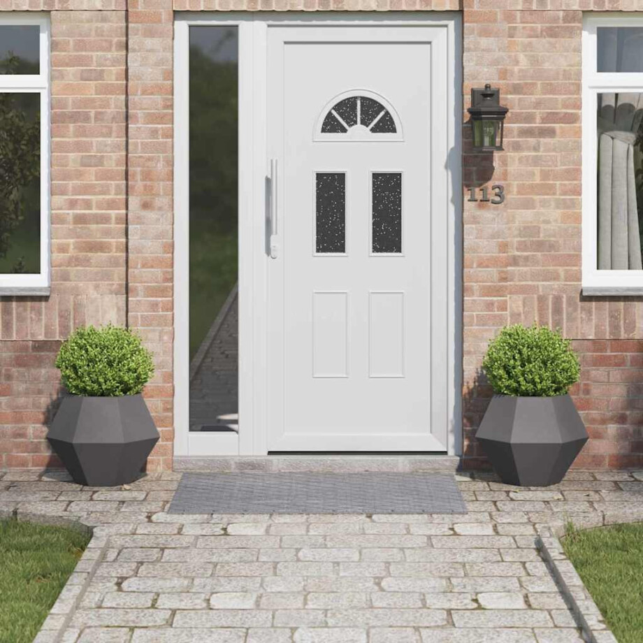 vidaXL Plantenbak 2 pcs Zwart 50 x 50 x 40 cm Staal afbeelding 1