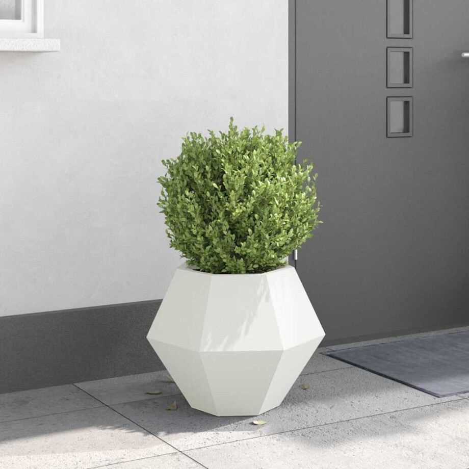 vidaXL Plantenbak Wit 50 x 50 x 40 cm Staal vidaXL Plantenbak Wit 50 x 50 x 40 cm Staal afbeelding 1