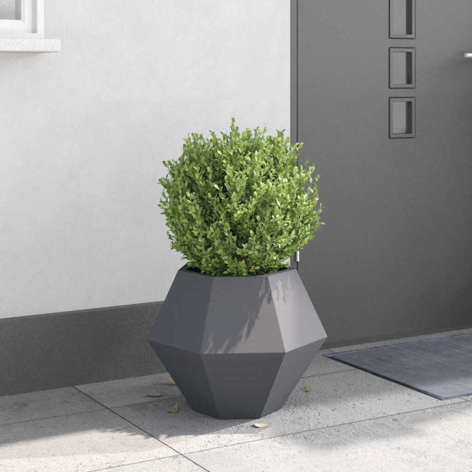 vidaXL Plantenbak Antraciet 50 x 50 x 40 cm Staal vidaXL Plantenbak Antraciet 50 x 50 x 40 cm Staal afbeelding 1