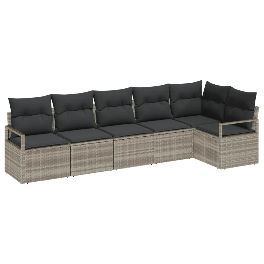 vidaXL Tuin Sofa Set met kussen met opslag 6 pcs Lichtgrijs vidaXL Tuin Sofa Set met kussen met opslag 6 pcs Lichtgrijs afbeelding 1