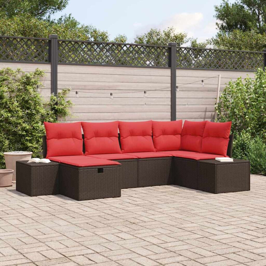vidaXL Bankstel 4 st poly rattan vidaXL Bankstel 4 st poly rattan afbeelding 1