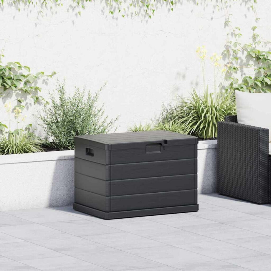 vidaXL Tuinopslagdoos Antraciet 77,5 x 54,5 x 53 cm Kunststof vidaXL Tuinopslagdoos Antraciet 77,5 x 54,5 x 53 cm Kunststof afbeelding 1