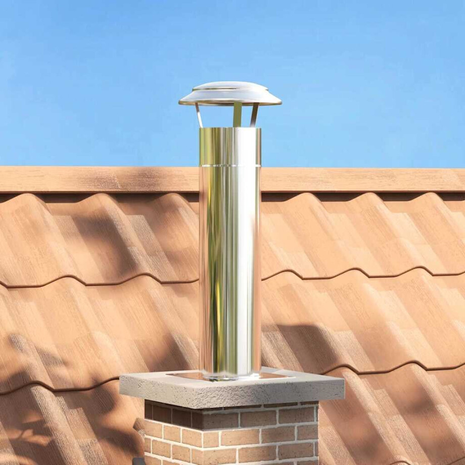 vidaXL Schouwkop Verlenging Zilver 26 x 26 x 50 cm Roestvrij staal vidaXL Schouwkop Verlenging Zilver 26 x 26 x 50 cm Roestvrij staal afbeelding 1