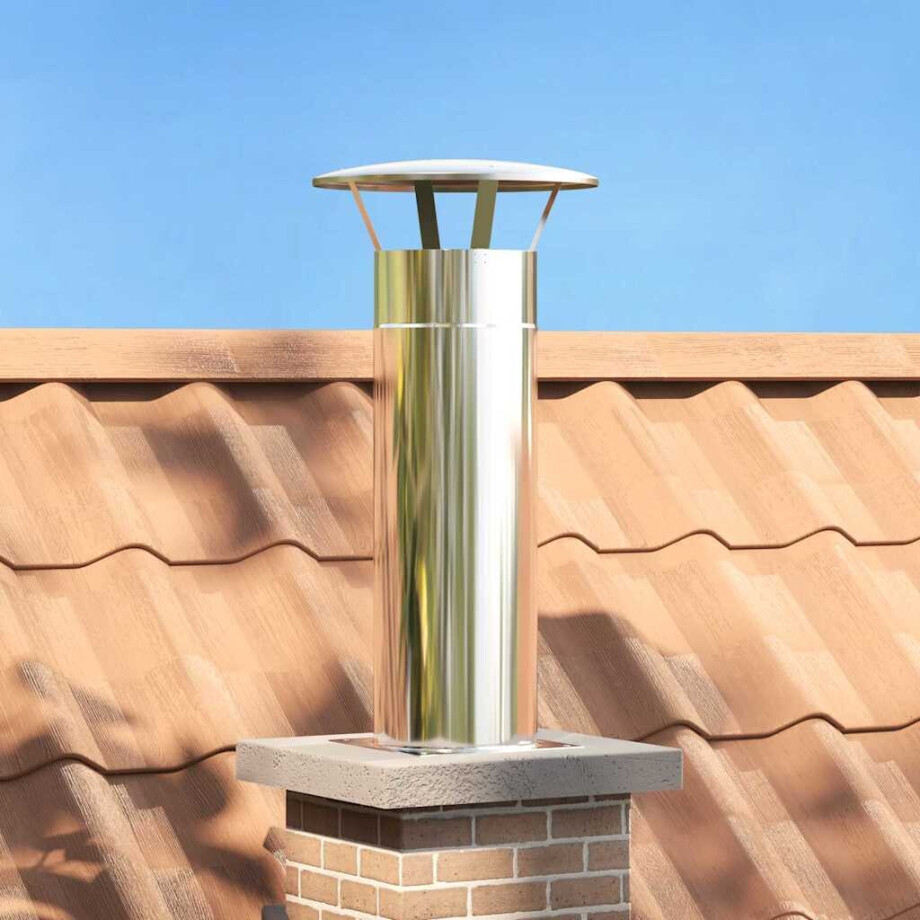 vidaXL Schouwkop Verlenging Zilver 31 x 31 x 50 cm Roestvrij staal vidaXL Schouwkop Verlenging Zilver 31 x 31 x 50 cm Roestvrij staal afbeelding 1