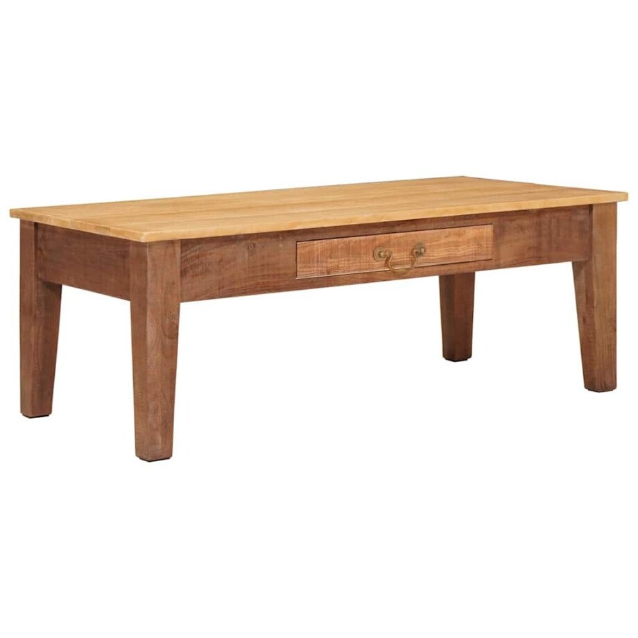 vidaXL Salontafel met lade Bruin 110 x 55 x 40 cm Massief Mango Hout vidaXL Salontafel met lade Bruin 110 x 55 x 40 cm Massief Mango Hout afbeelding 1