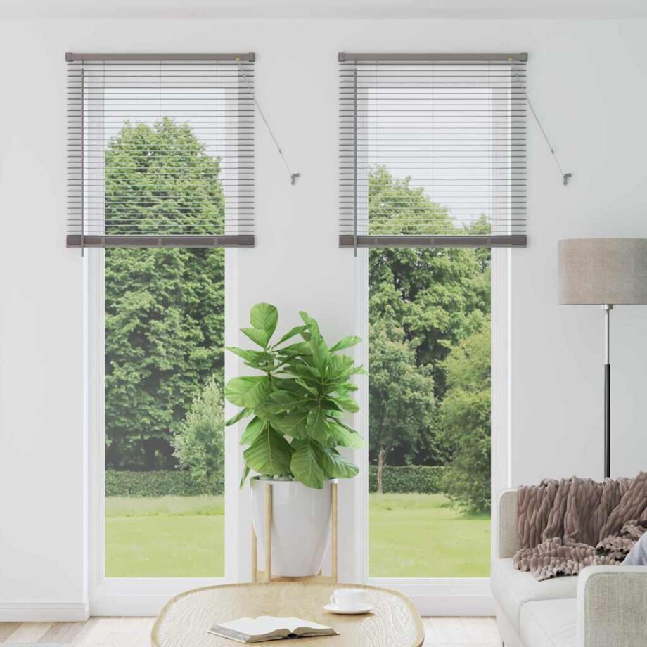 vidaXL Venetiaanse Jaloezieën Zilver 220 x 80 cm Aluminium afbeelding 1
