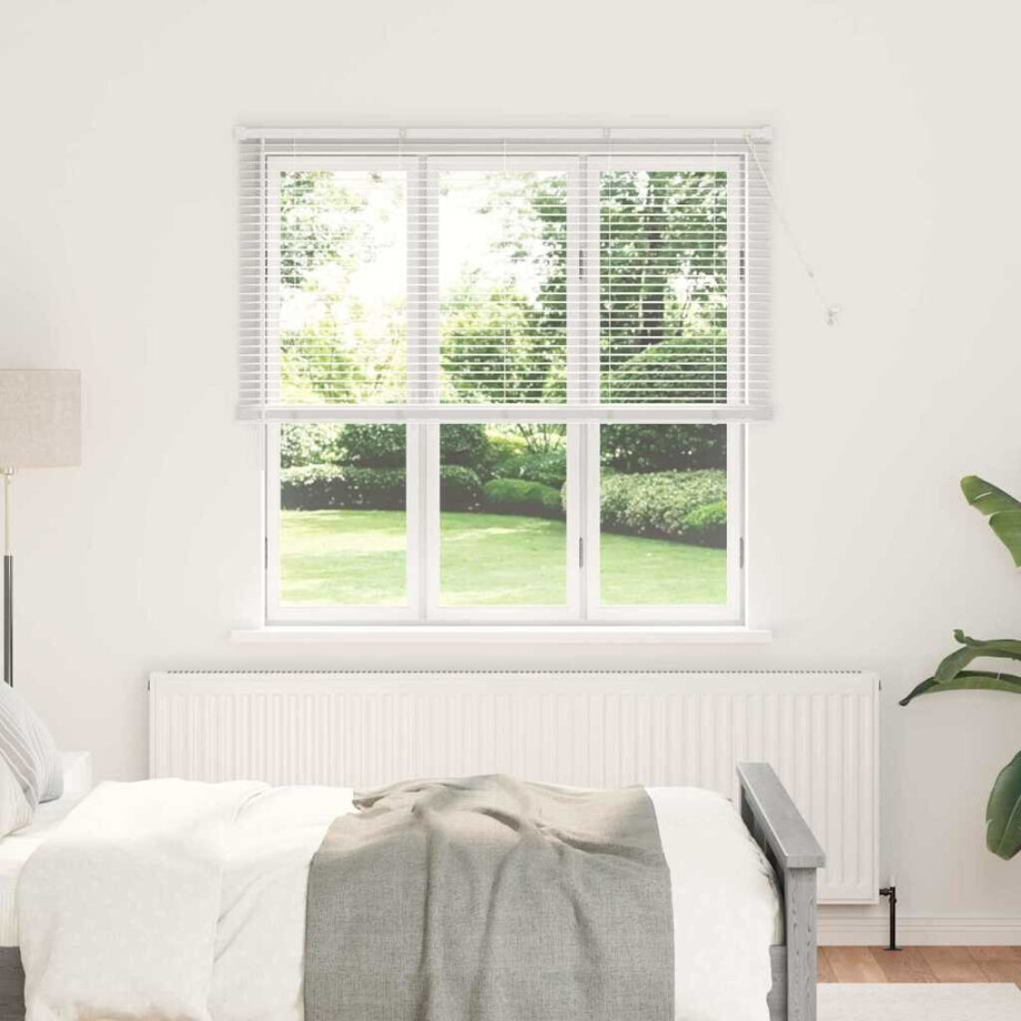 vidaXL Venetiaanse Jaloezieën Wit 175 x 145 cm Aluminium afbeelding 1