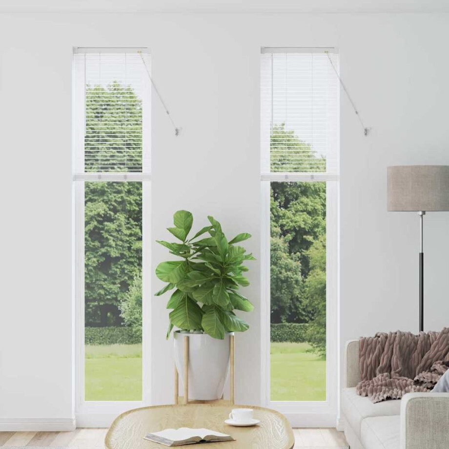 vidaXL Venetiaanse Jaloezieën Wit 220 x 40 cm Aluminium afbeelding 1