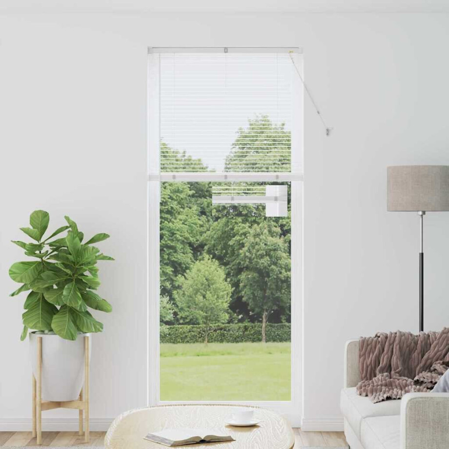 vidaXL Venetiaanse Jaloezieën Wit 220 x 90 cm Aluminium afbeelding 1