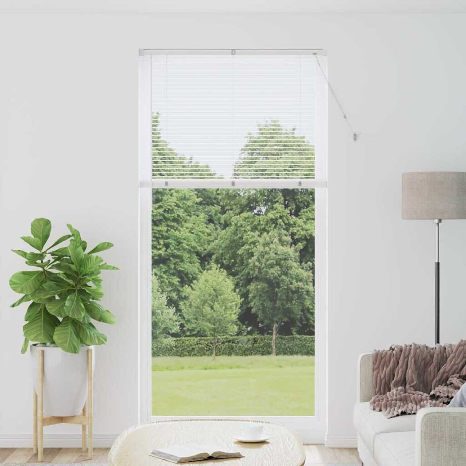 vidaXL Venetiaanse Jaloezieën Wit 220 x 100 cm Aluminium afbeelding 1