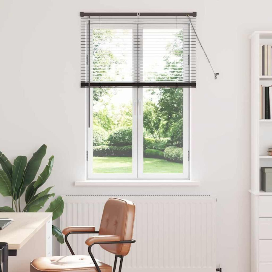 vidaXL Venetiaanse Jaloezieën Zwart 130 x 90 cm Aluminium afbeelding 1