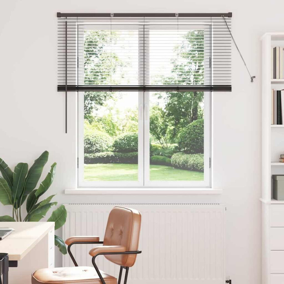 vidaXL Venetiaanse Jaloezieën Zwart 130 x 125 cm Aluminium vidaXL Venetiaanse Jaloezieën Zwart 130 x 125 cm Aluminium afbeelding 1