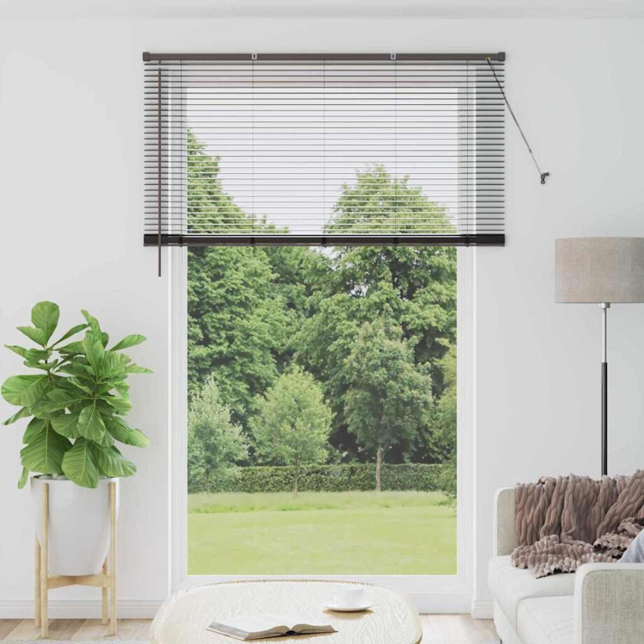 vidaXL Venetiaanse Jaloezieën Zwart 220 x 140 cm Aluminium afbeelding 1