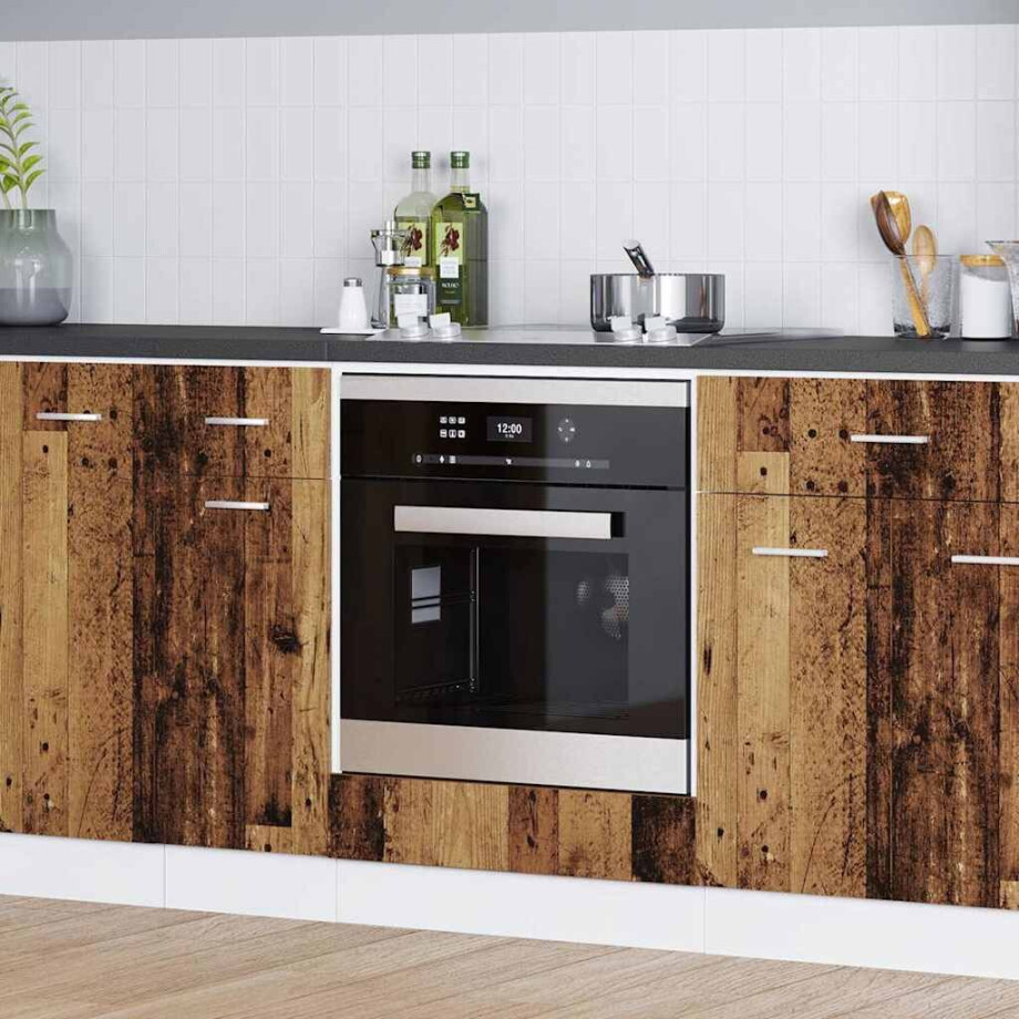vidaXL Hangkast met opslag Oudhout 60 x 46 x 81,5 cm Bewerkt hout afbeelding 1