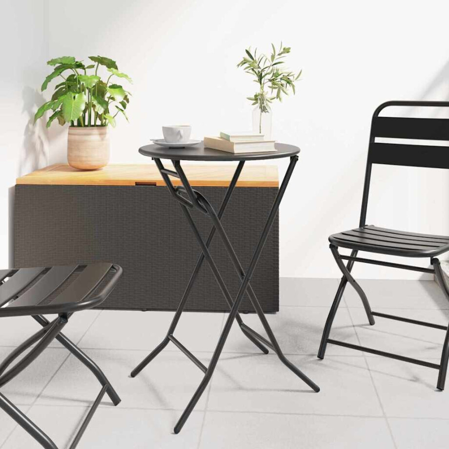 vidaXL Tuinstafel Antraciet 50 x 50 x 72 cm Metaal afbeelding 1