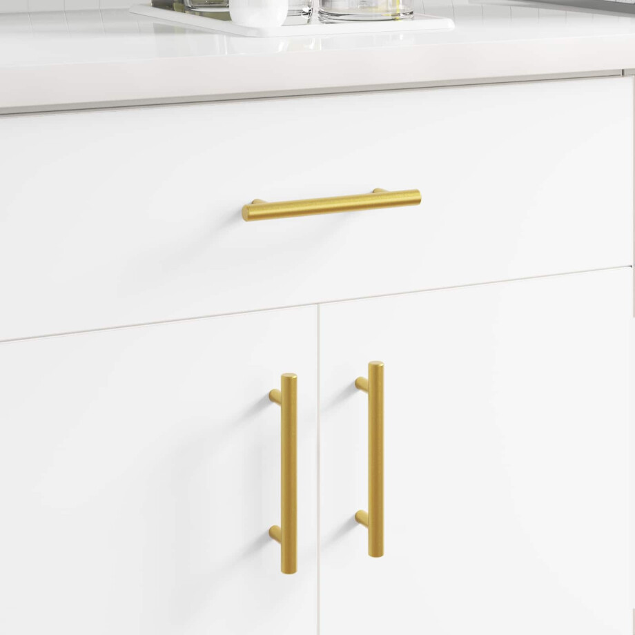 vidaXL Kasthandgreep 2 pcs Goud 150 mm Roestvrij staal afbeelding 1