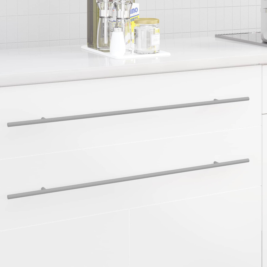vidaXL Kasthandgreep 2 pcs Zilver 800 mm Roestvrij staal afbeelding 1