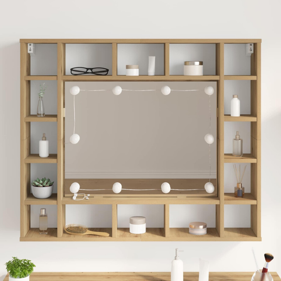 vidaXL Spiegel Lichten Wit 4,5 x 4,5 x 4,7 cm Kunststof afbeelding 1