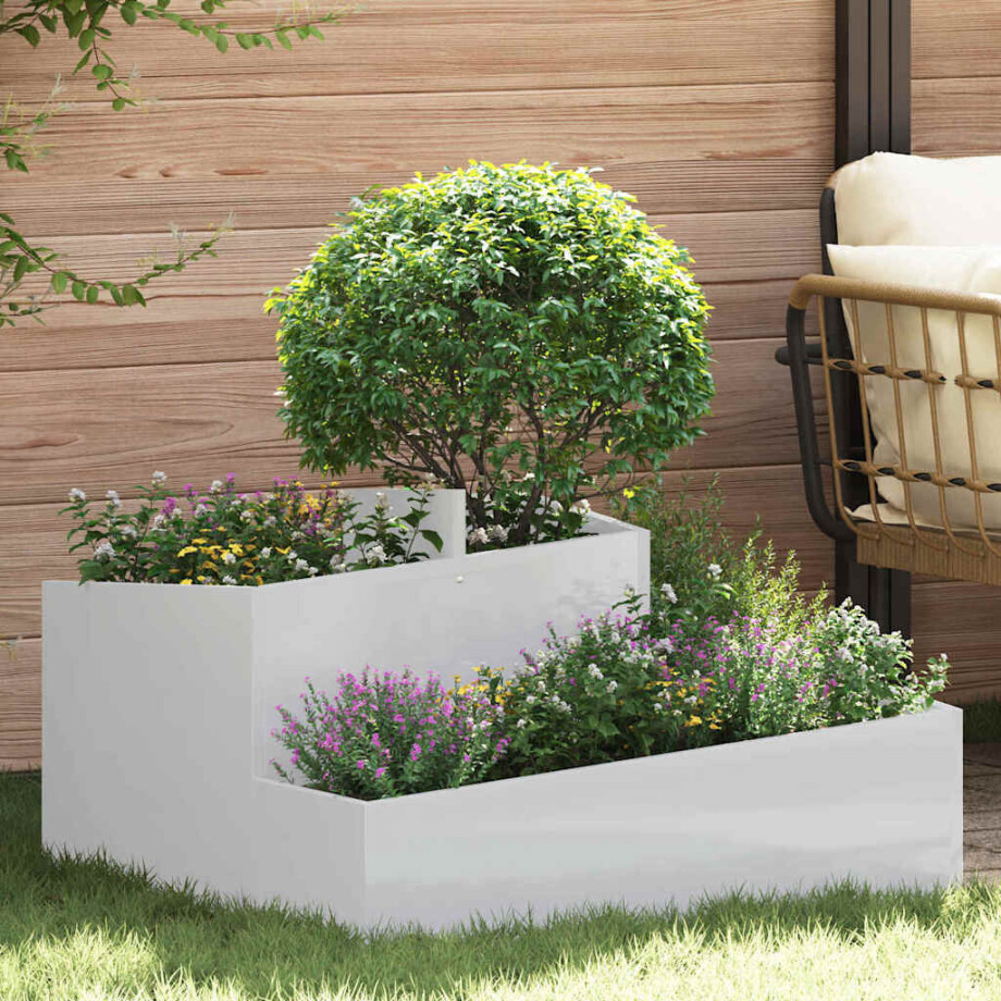vidaXL Tuin Bloempot Zilver 80 x 80 x 50 cm Gegalvaniseerd staal vidaXL Tuin Bloempot Zilver 80 x 80 x 50 cm Gegalvaniseerd staal afbeelding 1