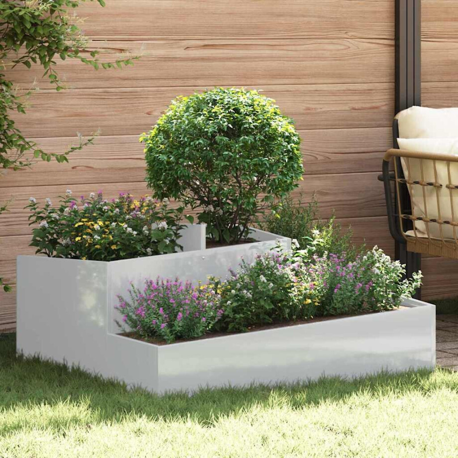 vidaXL Tuin Bloempot Zilver 100 x 100 x 50 cm Gegalvaniseerd staal vidaXL Tuin Bloempot Zilver 100 x 100 x 50 cm Gegalvaniseerd staal afbeelding 1