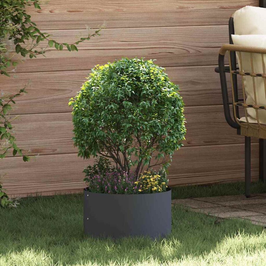 vidaXL Plantenring 5 pcs Antraciet 30 x 30 x 20 cm Koudgewalst staal afbeelding 1
