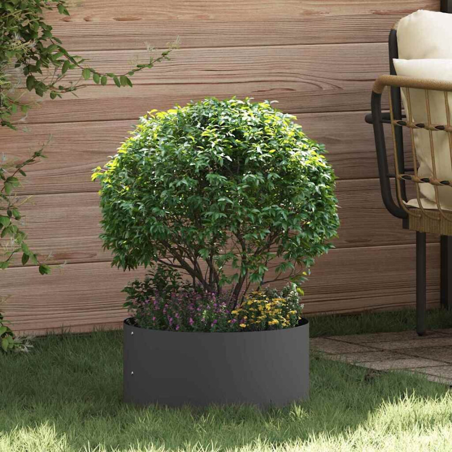 vidaXL Plantenring 5 pcs Zwart 40 x 40 x 20 cm Koudgewalst staal vidaXL Plantenring 5 pcs Zwart 40 x 40 x 20 cm Koudgewalst staal afbeelding 1