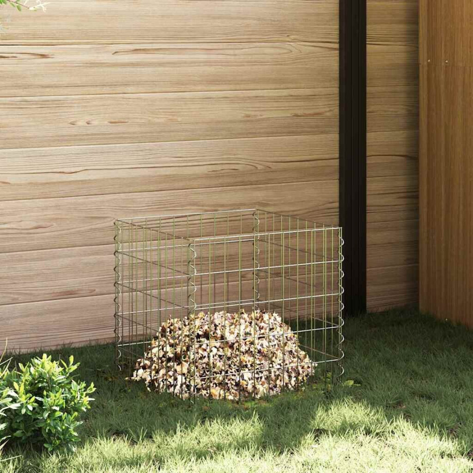 vidaXL Vierkante Composter 50 x 50 x 50 cm IJzer afbeelding 