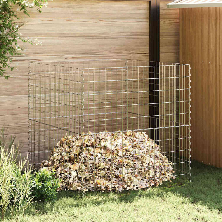 vidaXL Vierkante Composter 100 x 100 x 100 cm IJzer afbeelding 