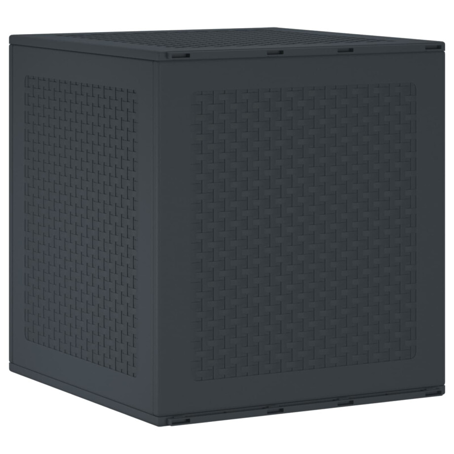 vidaXL Opbergbox met opslag Antraciet 55 x 53 x 57 cm Polypropyleen afbeelding 1