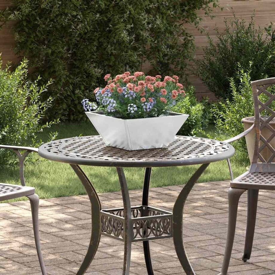 vidaXL Tuin Bloempot 5 pcs Zilver 35 x 35 x 15 cm Gegalvaniseerd staal afbeelding 1