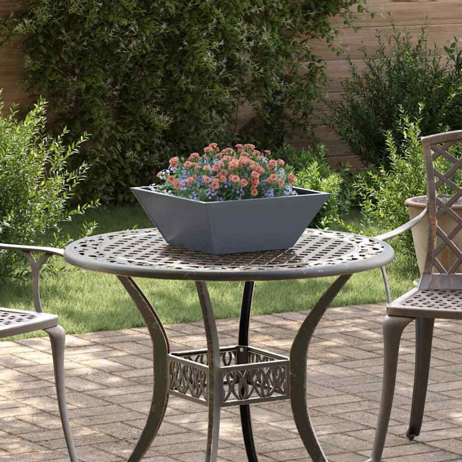vidaXL Tuin Bloempot 5 pcs Antraciet 40 x 40 x 15 cm Koudgewalst staal afbeelding 1