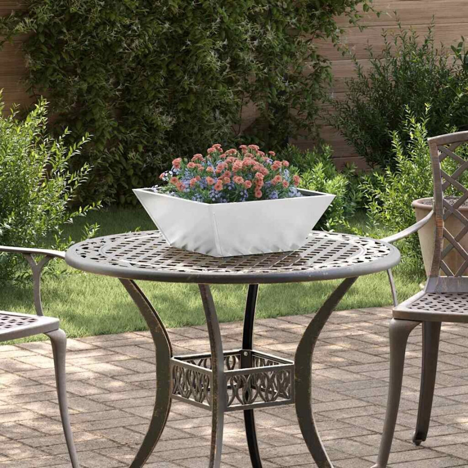 vidaXL Tuin Bloempot 5 pcs Zilver 40 x 40 x 15 cm Gegalvaniseerd staal afbeelding 1