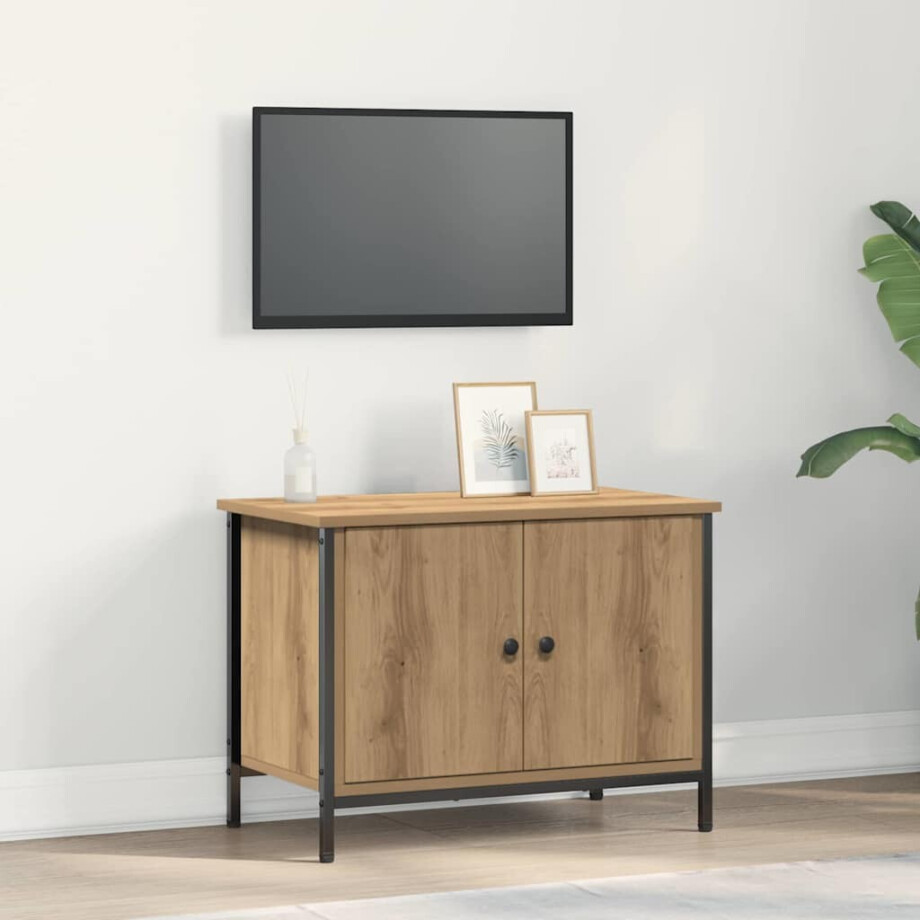 vidaXL TV-kast Artisan Eiken 60 x 35 x 45 cm Bewerkt hout afbeelding 1