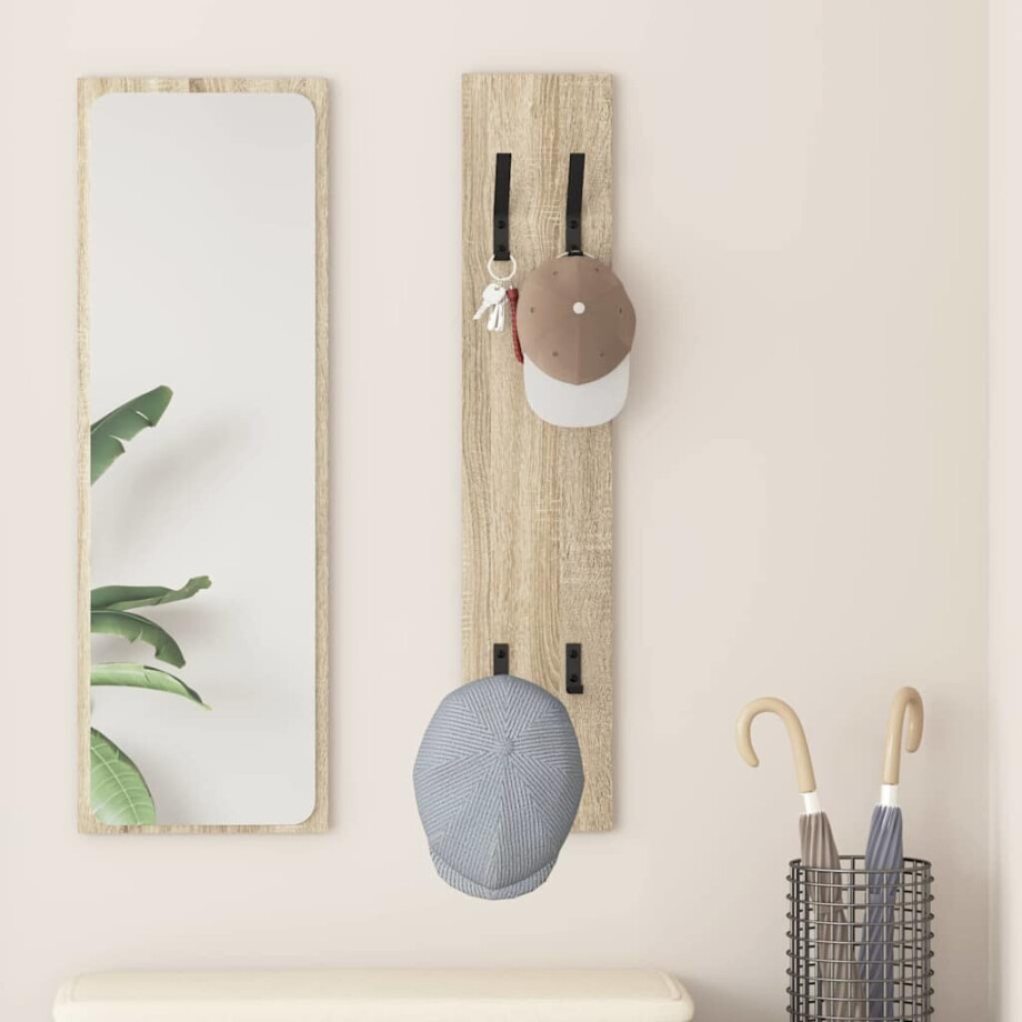 vidaXL Wandgemonteerde kapstok Sonoma eiken 20 x 1,5 x 100 cm vidaXL Wandgemonteerde kapstok Sonoma eiken 20 x 1,5 x 100 cm afbeelding 1
